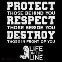 Football Lineman Design Protect Respect Destroy Motto Tall T-Shirt