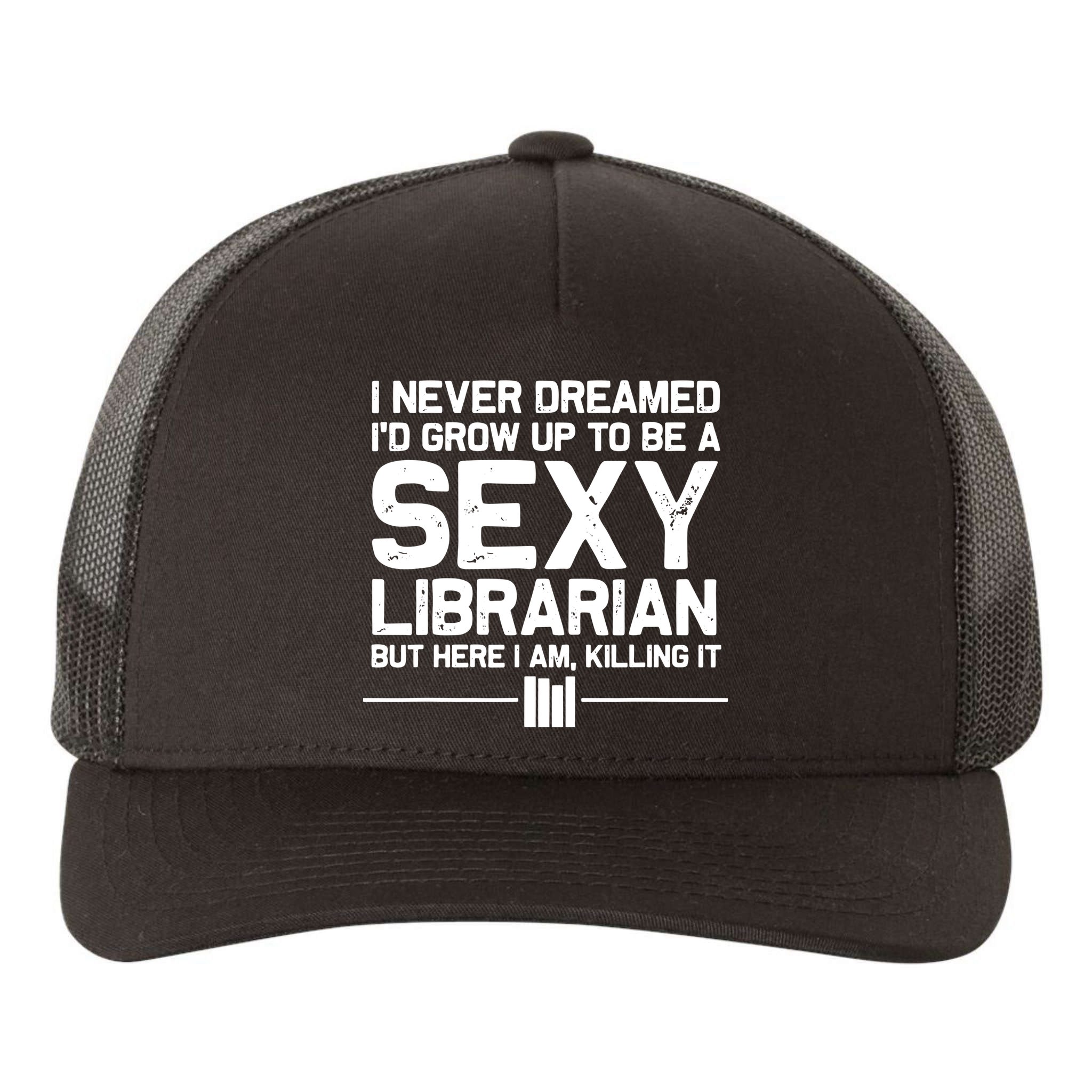 Funny Librarian Design For Men Women Sexy Librarian Costumes Yupoong Adult 5-Panel Trucker Hat