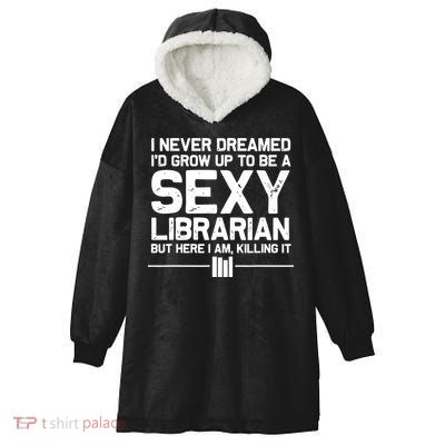 Funny Librarian Design For Men Women Sexy Librarian Costumes Hooded Wearable Blanket