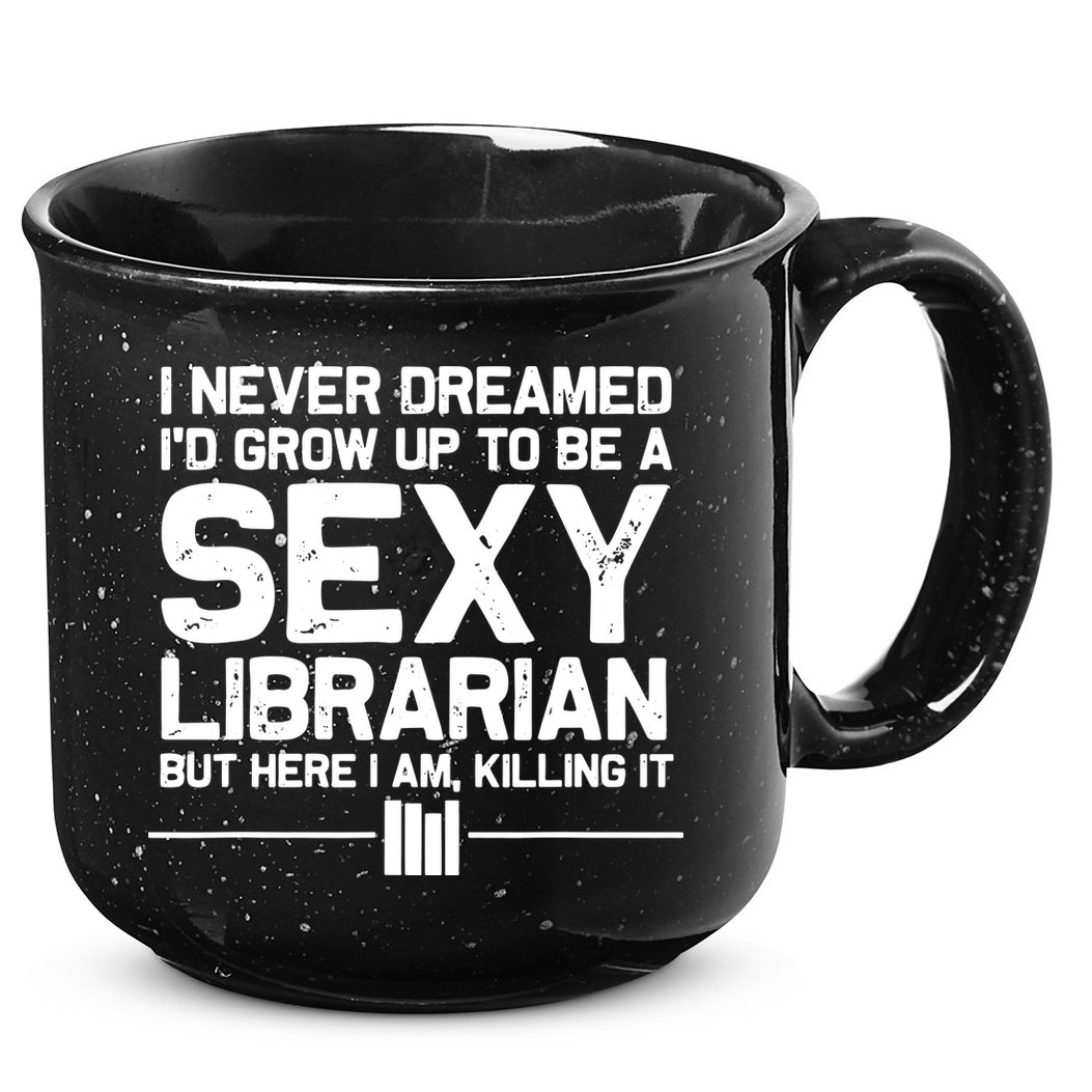 Funny Librarian Design For Men Women Sexy Librarian Costumes 15oz Campfire Ceramic Mug
