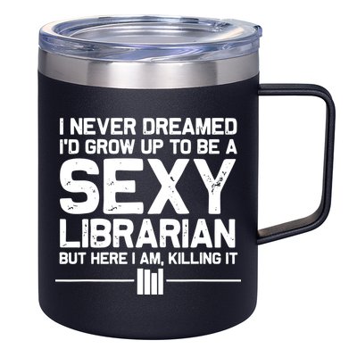 Funny Librarian Design For Men Women Sexy Librarian Costumes 12oz Stainless Steel Coffee Mug