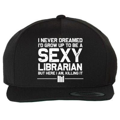 Funny Librarian Design For Men Women Sexy Librarian Costumes Wool Snapback Cap