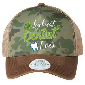 Funny Luckiest Dentist Ever Great Gift St Patrick's Day Funny Gift Legacy Tie Dye Trucker Hat