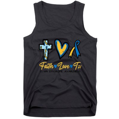 Faith Love Down Syndrome Awareness Christian Tank Top