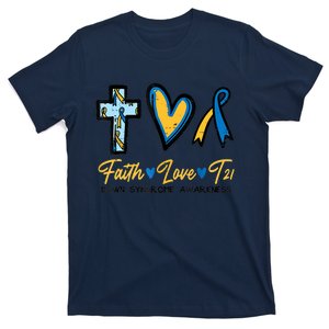 Faith Love Down Syndrome Awareness Christian T-Shirt