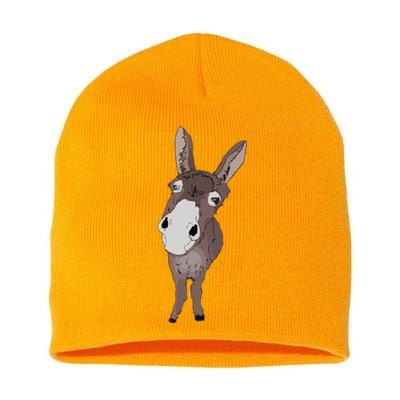 Funny Looking Donkey Gift Idea For Cute Donkeys Horses Short Acrylic Beanie