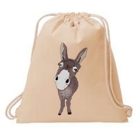 Funny Looking Donkey Gift Idea For Cute Donkeys Horses Drawstring Bag