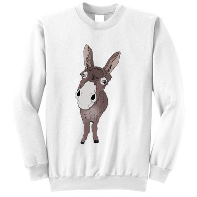 Funny Looking Donkey Gift Idea For Cute Donkeys Horses Sweatshirt