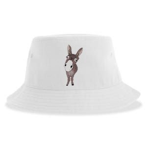 Funny Looking Donkey Gift Idea For Cute Donkeys Horses Sustainable Bucket Hat