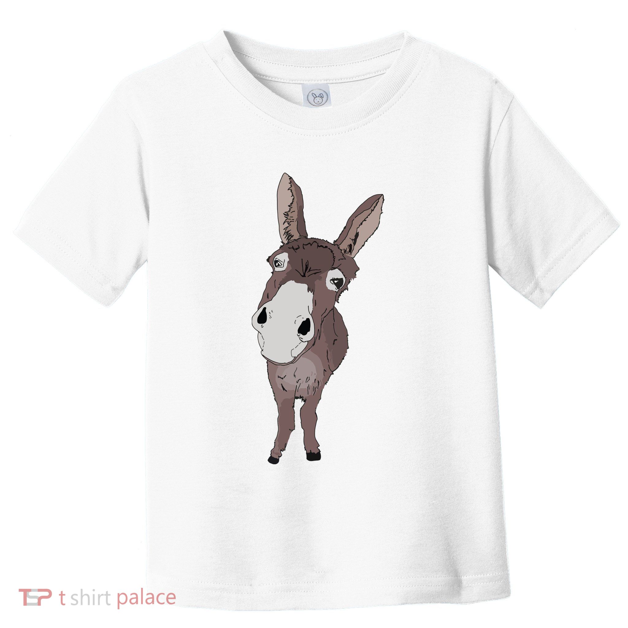 Funny Looking Donkey Gift Idea For Cute Donkeys Horses Toddler T-Shirt