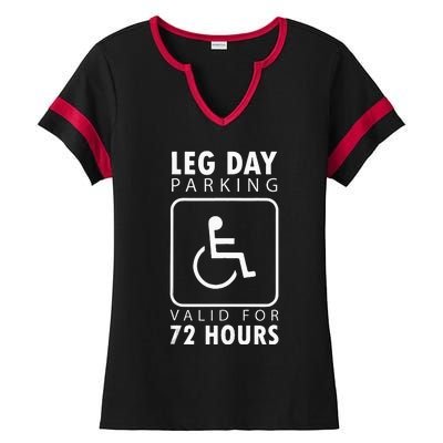 Funny Leg Day Meme Gift For Weight Lifters Ladies Halftime Notch Neck Tee