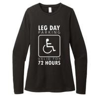 Funny Leg Day Meme Gift For Weight Lifters Womens CVC Long Sleeve Shirt