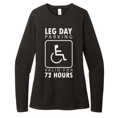 Funny Leg Day Meme Gift For Weight Lifters Womens CVC Long Sleeve Shirt