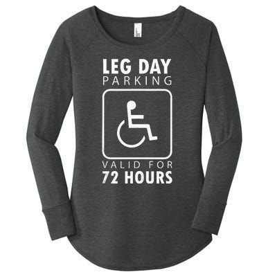 Funny Leg Day Meme Gift For Weight Lifters Women's Perfect Tri Tunic Long Sleeve Shirt