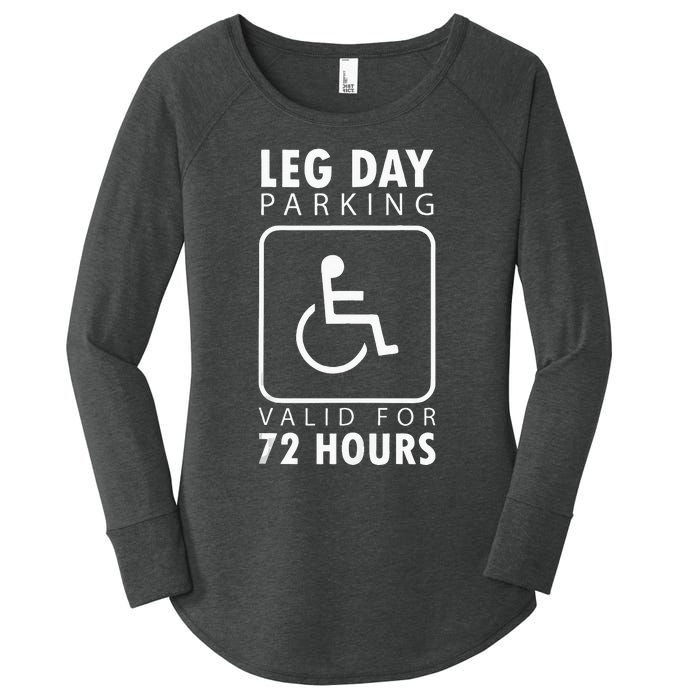 Funny Leg Day Meme Gift For Weight Lifters Women's Perfect Tri Tunic Long Sleeve Shirt