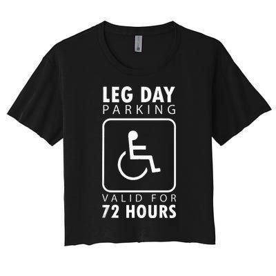 Funny Leg Day Meme Gift For Weight Lifters Women's Crop Top Tee