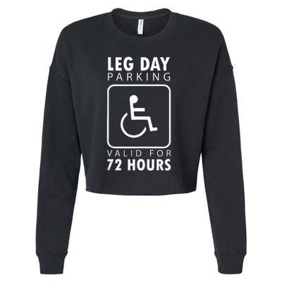 Funny Leg Day Meme Gift For Weight Lifters Cropped Pullover Crew