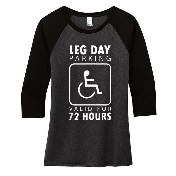 Funny Leg Day Meme Gift For Weight Lifters Women's Tri-Blend 3/4-Sleeve Raglan Shirt