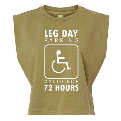 Funny Leg Day Meme Gift For Weight Lifters Garment-Dyed Women's Muscle Tee