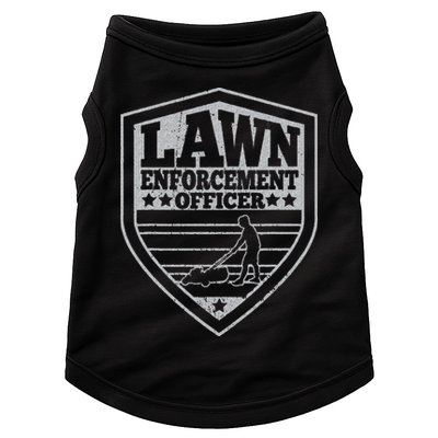 Funny Lawn Enforcement Officer Dad Lawn Mowing Doggie Tank