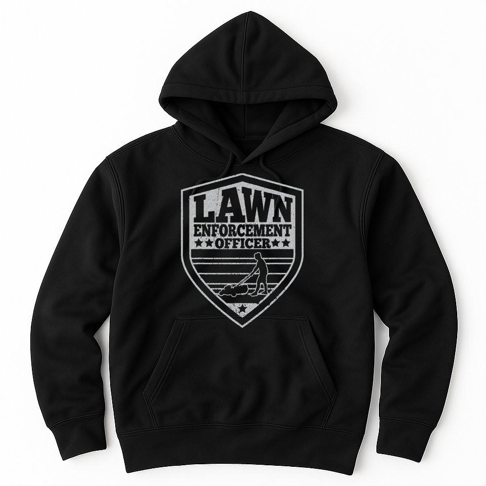 Funny Lawn Enforcement Officer Dad Lawn Mowing Hoodie