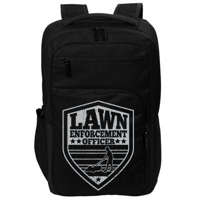 Funny Lawn Enforcement Officer Dad Lawn Mowing Impact Tech Backpack
