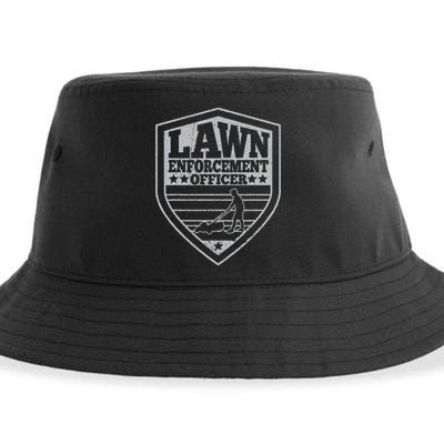 Funny Lawn Enforcement Officer Dad Lawn Mowing Sustainable Bucket Hat