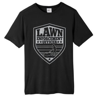 Funny Lawn Enforcement Officer Dad Lawn Mowing Tall Fusion ChromaSoft Performance T-Shirt