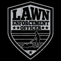 Funny Lawn Enforcement Officer Dad Lawn Mowing Drawstring Bag