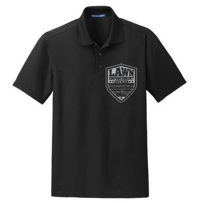 Funny Lawn Enforcement Officer Dad Lawn Mowing Dry Zone Grid Polo