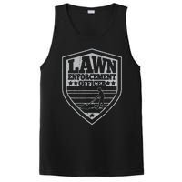 Funny Lawn Enforcement Officer Dad Lawn Mowing PosiCharge Competitor Tank