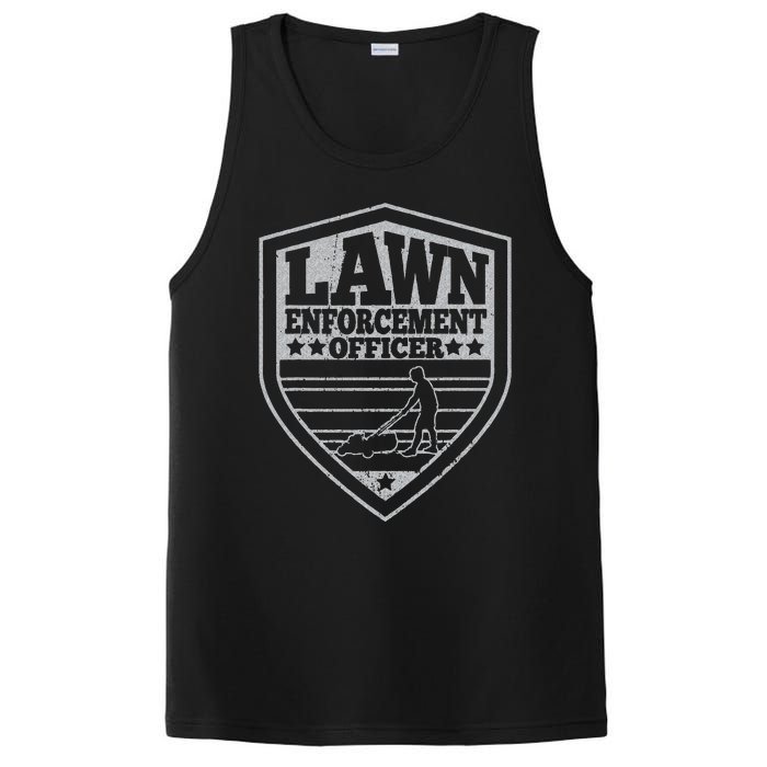 Funny Lawn Enforcement Officer Dad Lawn Mowing PosiCharge Competitor Tank