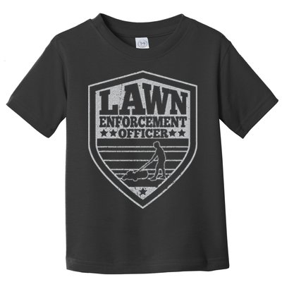 Funny Lawn Enforcement Officer Dad Lawn Mowing Toddler T-Shirt