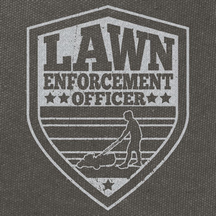 Funny Lawn Enforcement Officer Dad Lawn Mowing Cotton Canvas Backpack
