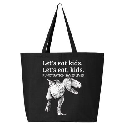 Funny Lets Eat Punctuation Saves Lives Grammar 25L Jumbo Tote