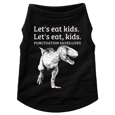 Funny LetS Eat Punctuation Saves Lives Grammar Doggie Tank