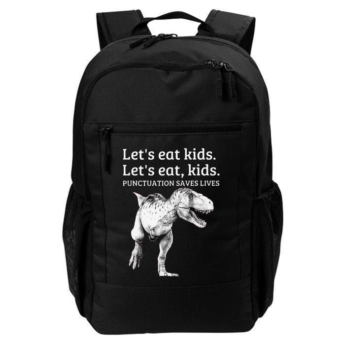 Funny LetS Eat Punctuation Saves Lives Grammar Backpack