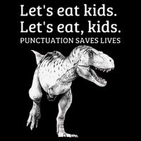 Funny LetS Eat Punctuation Saves Lives Grammar Backpack
