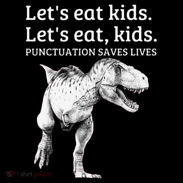 Funny LetS Eat Punctuation Saves Lives Grammar Drawstring Bag