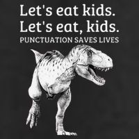 Funny LetS Eat Punctuation Saves Lives Grammar 12oz Stainless Steel Coffee Mug