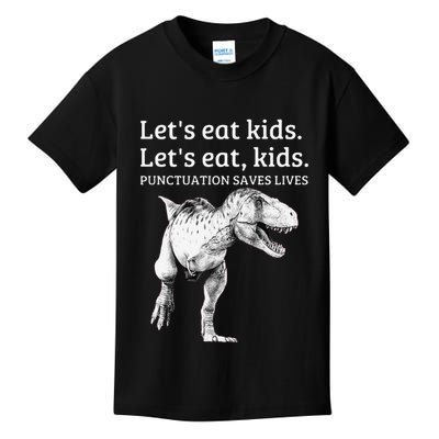 Funny LetS Eat Punctuation Saves Lives Grammar Kids T-Shirt