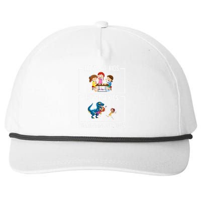 Funny Let's Eat  Punctuation Saves Lives Grammar Snapback Five-Panel Rope Hat