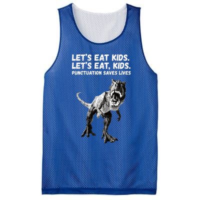 Funny Lets Eat Punctuation Saves Lives Grammar Mesh Reversible Basketball Jersey Tank