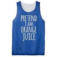 Funny Lazy Easy Halloween Costume Pretend I Am Orange Juice Mesh Reversible Basketball Jersey Tank