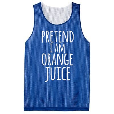 Funny Lazy Easy Halloween Costume Pretend I Am Orange Juice Mesh Reversible Basketball Jersey Tank