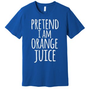 Funny Lazy Easy Halloween Costume Pretend I Am Orange Juice Premium T-Shirt