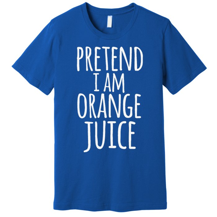 Funny Lazy Easy Halloween Costume Pretend I Am Orange Juice Premium T-Shirt