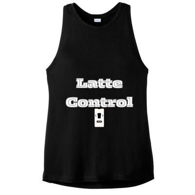 Funny Latte Enthusiasm Expresso Fan Graphic Ladies PosiCharge Tri-Blend Wicking Tank