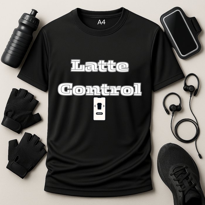 Funny Latte Enthusiasm Expresso Fan Graphic Cooling Performance Crew T-Shirt