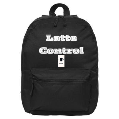 Funny Latte Enthusiasm Expresso Fan Graphic 16 in Basic Backpack
